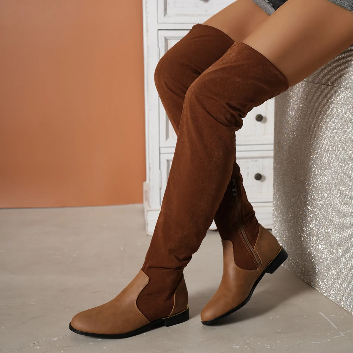 Kalmia Suede Over-the-knee Boots