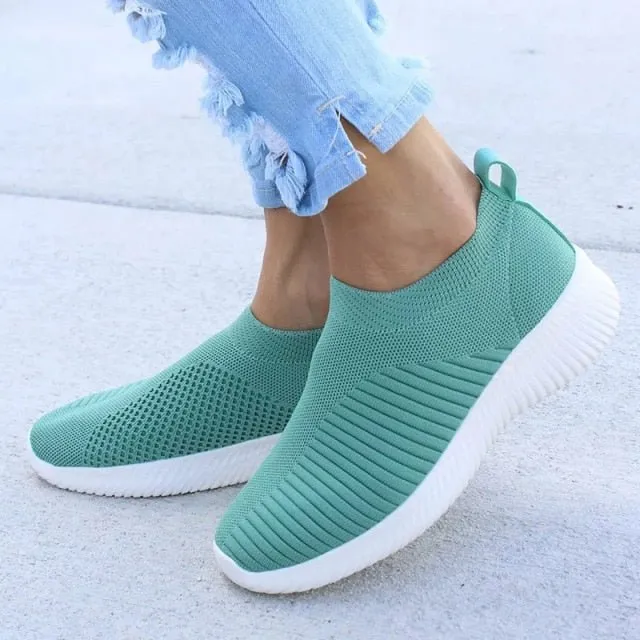 KAMUCC Classic Soft Breathable Mesh Sneaker Style Slip On Shoes
