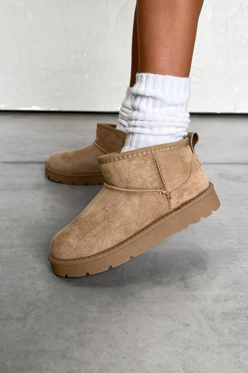 KIKO Ultra Mini Ankle Boots - Beige